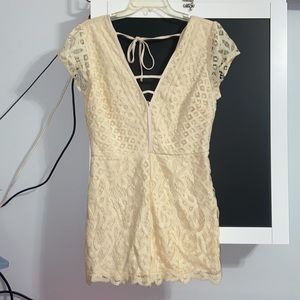 Charolette Russe Cream Romper